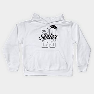 Senior 2023 white and black Kids Hoodie